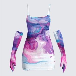 Finesse brand multicolor mini dress